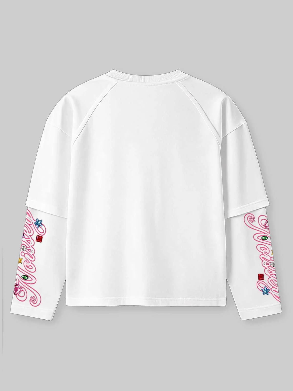 T-SHIRT NOISSEY LONG SLEEVE BOCCA PINK STRASS