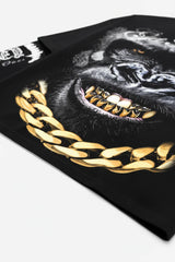 T-SHIRT LONG SLEEVE BLACK ART GORILLA