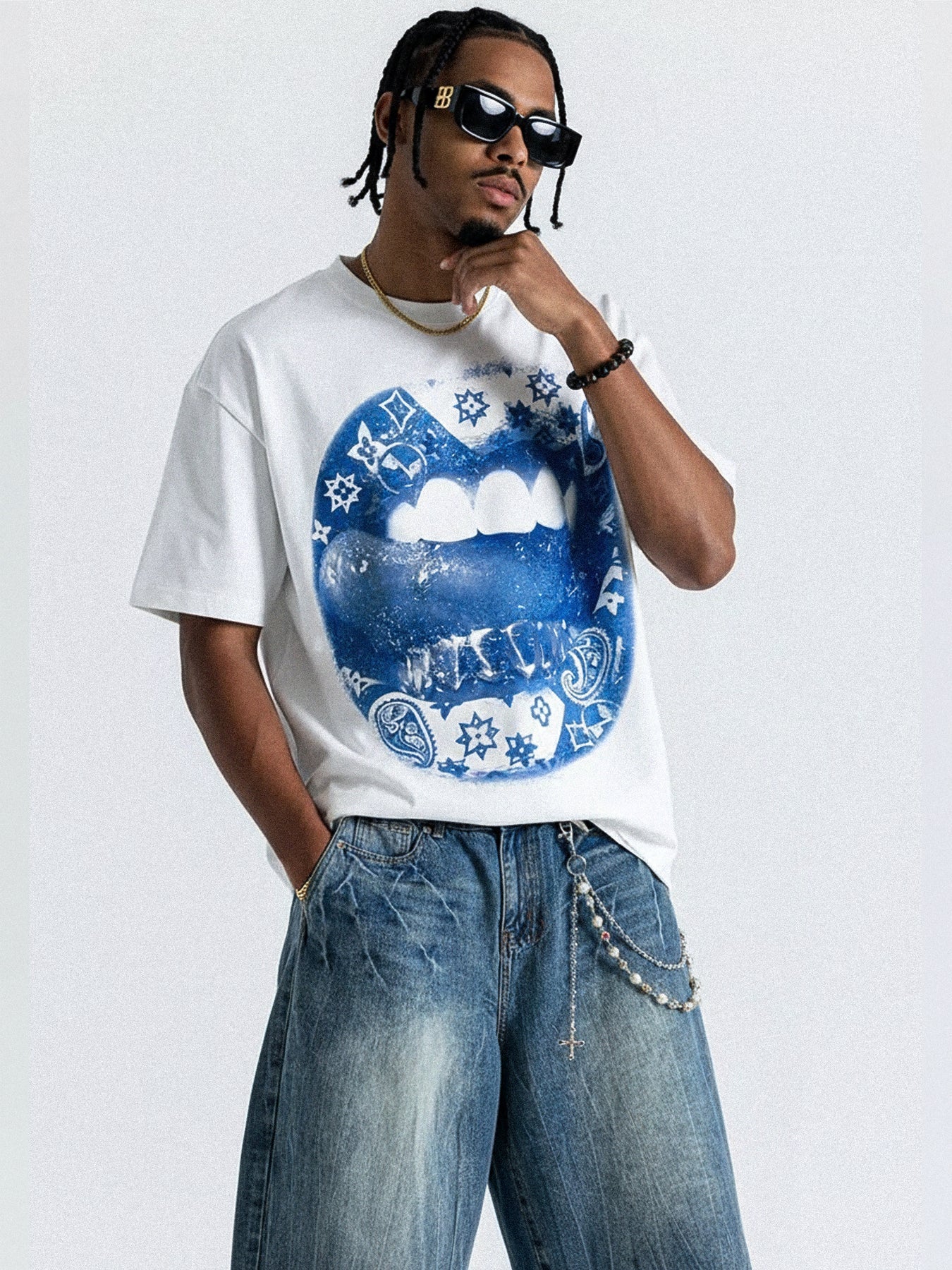 T-SHIRT CROPPED OVER NOISSEY BIANCO BOCCA