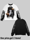 T-SHIRT NOISSEY LONG SLEEVE  DOPPIA MAGLIA ART HIP HOP