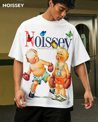 T-SHIRT NOISSEY OVERSIZE  WHITE  ART BOXING BABY