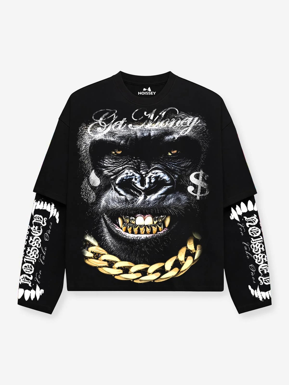 T-SHIRT LONG SLEEVE BLACK ART GORILLA