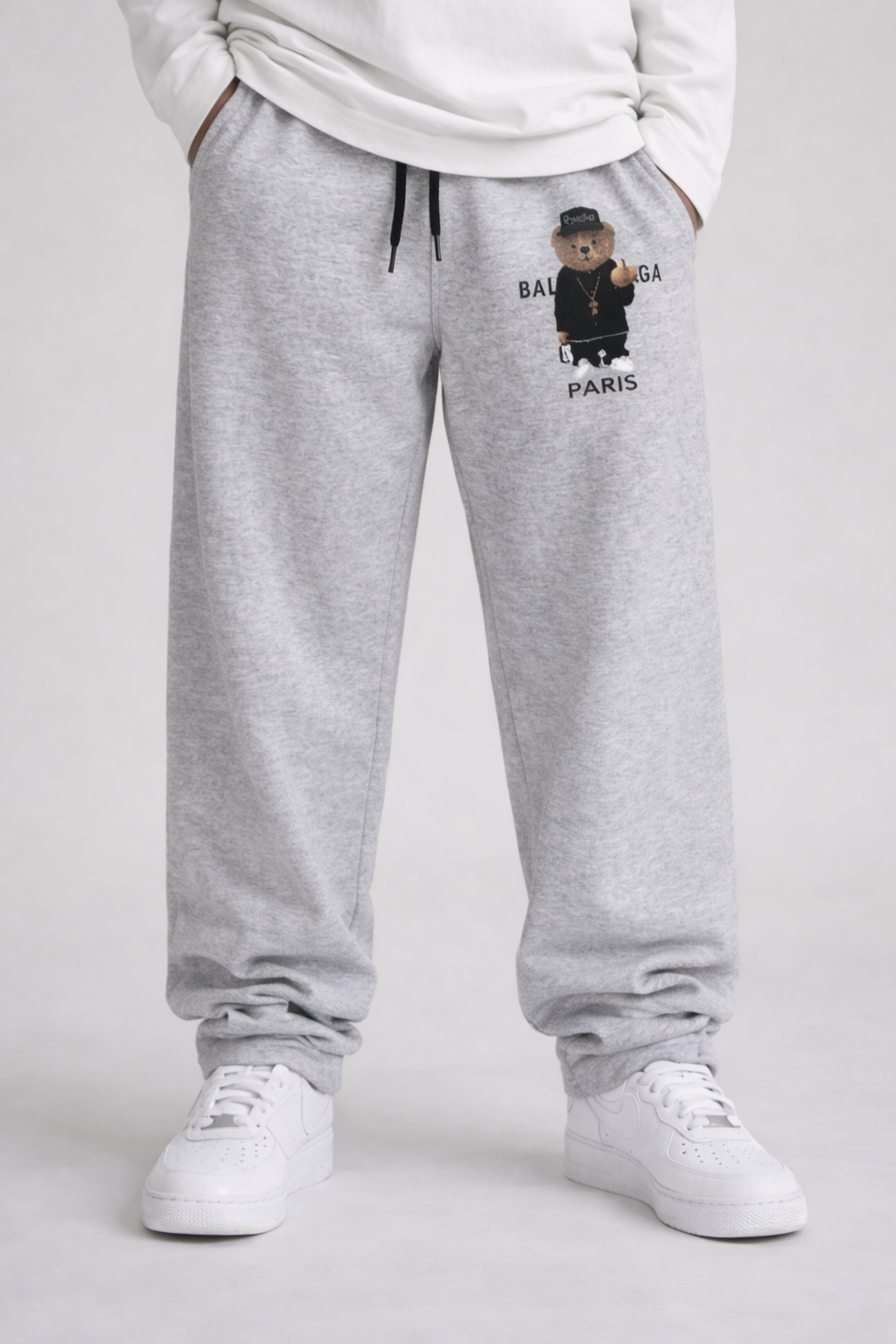 PANTALONE DI TUTA BAMBINO OVER  PIU' COLORI - STAMPA ORSO  - HAMEN - ART. ORSO