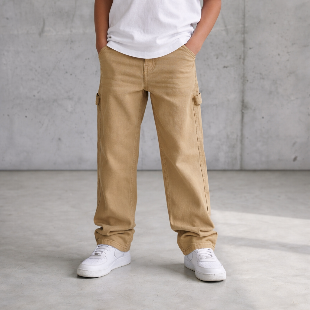 PANTALONE CARPENTER NERO E BEIGE BAMBINO  - JACK & JONES ART.12268958