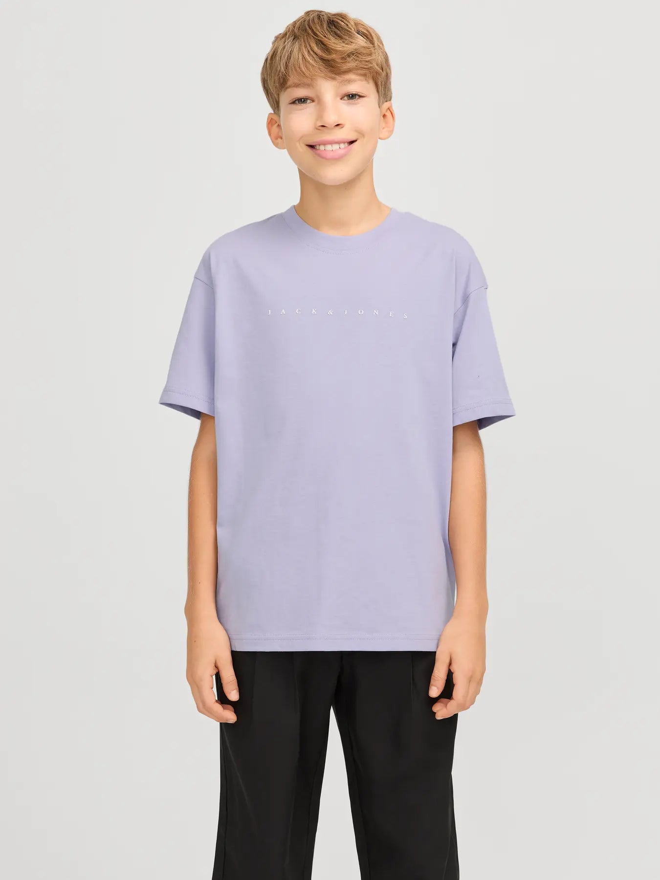 T-SHIRT JACK & JONES BAMBINO LILLA E WHITE ART 12237435