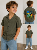 CAMICIA BERNA KIDS MEZZA MANICA BAMBINO DUE COLORI  ART K 240200
