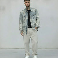 GIACCA CAMICIA JEANS - BERNA - ART. 21013430 - COL. DENIM ROTTURE