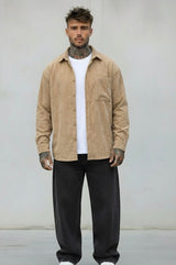 CAMICIA VELLUTO A COSTINE - NEW JOB BRAND - ART. CAM STONDO - COL. MARRONE