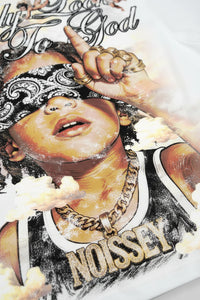 T-SHIRT NOISSEY BOXYFIT OVERSIZE BIANCA ART ONLY GOD