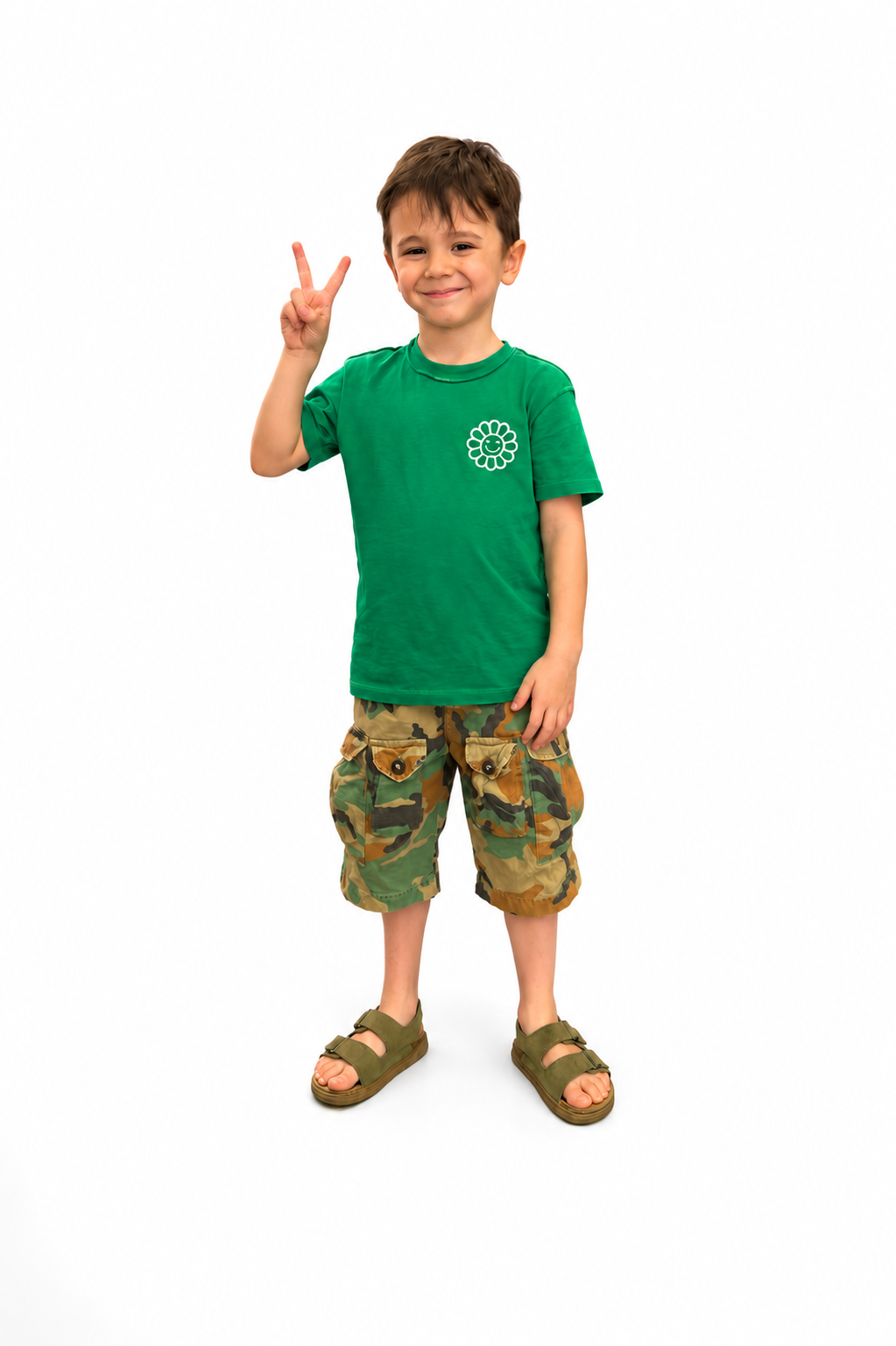 T-SHIRT BERNA KID MARGHERITA VERDE ART K 22518 437