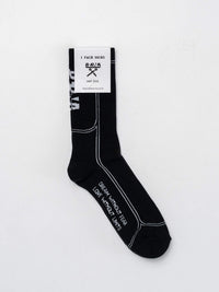 CALZE BERNA ITALIA SPUGNA UNISEX BLACK&WHITE LOGO RETRO
