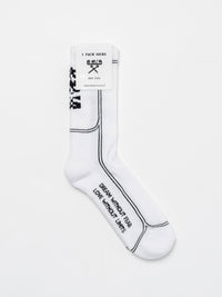 CALZE BERNA ITALIA SPUGNA UNISEX BLACK&WHITE LOGO RETRO