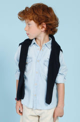CAMICIA BERNA KIDS LIGHT DENIM ART 23123 30