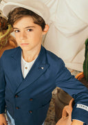 GIACCA BERNA KIDS DOPPIO PETTO BLU CHINA ART K 240142 42