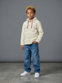 GIUBBINO BERNA KIDS  CAMICIA CON CAPPUCCIO REMOVIBILE  PANNA ART K 240169 128