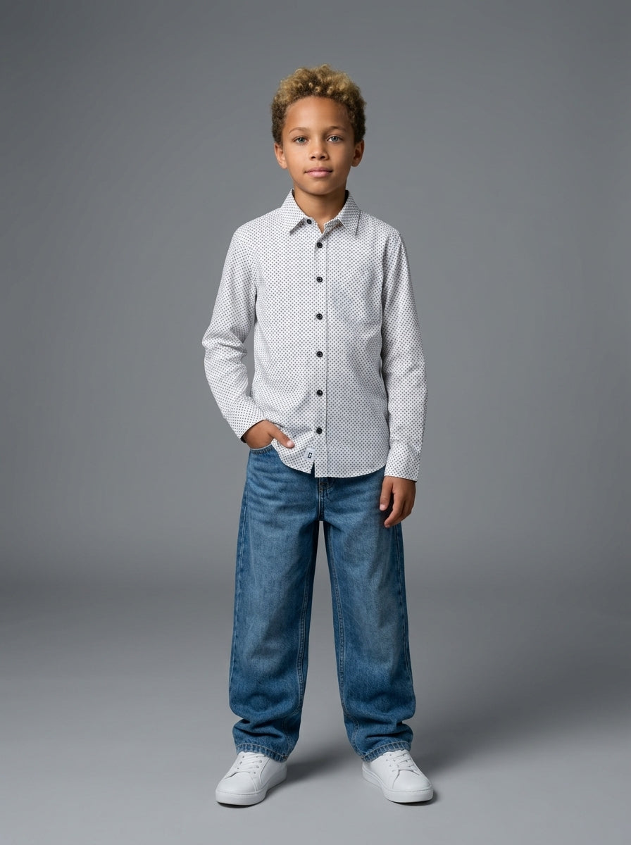 CAMICIA BERNA KIDS BIANCO K 23577 2