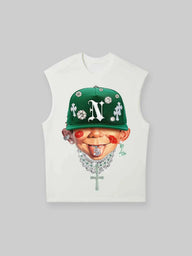 T-SHIRT CANOTTA NOISSEY WHITE ART BAD BOY