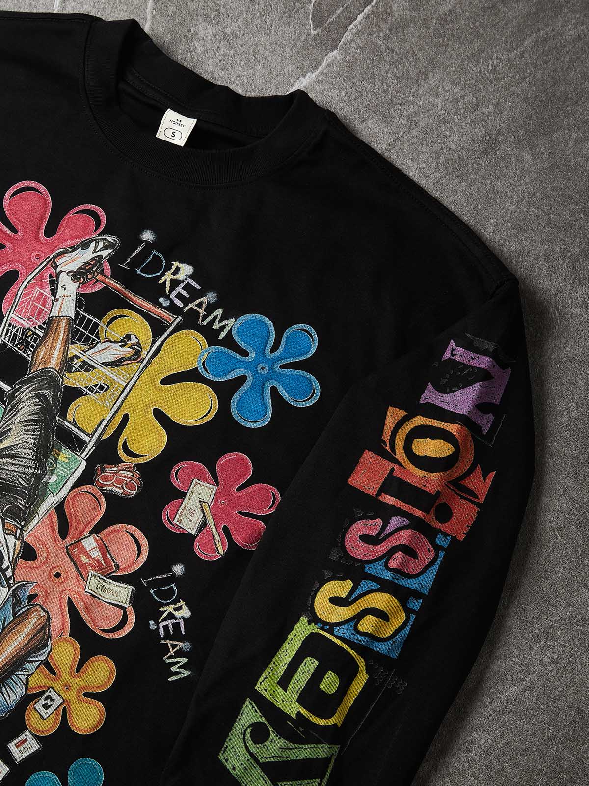 T-SHIRT NOISSEY LONG SLEEVE  STAMPA FIORI IDREAM