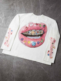 T-SHIRT NOISSEY LONG SLEEVE BOCCA PINK STRASS