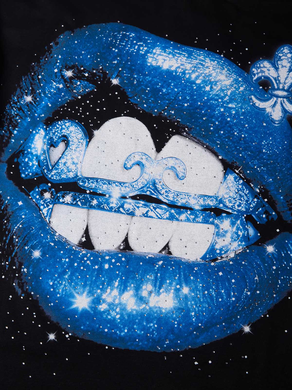 T-SHIRT LONG SLEEVE BLACK ART BLUE BOCCA