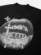 T-SHIRT NOISSEY  BLACK OVERSIZE ART BOCCA CROCE