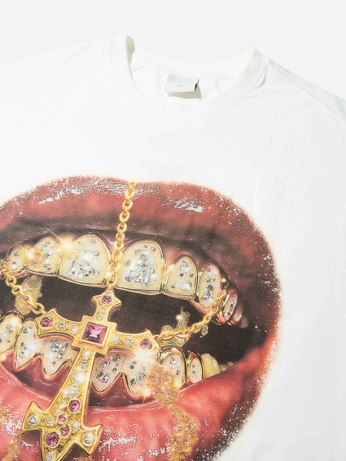 T-SHIRT CANOTTA NOISSEY WHITE ART BOCCA CROCE