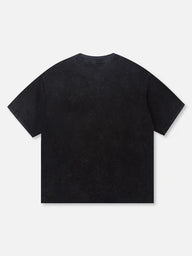 T-SHIRT  OVERSIZE  NERO LAVATA  CON STAPA PASSAMONTAGNA ROSA -  NOISSEY