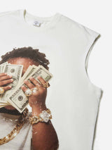 T-SHIRT CANOTTA NOISSEY WHITE ART BABY VINTAGE DOLLARI
