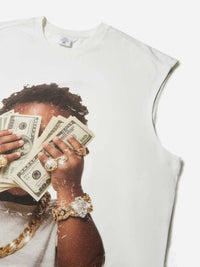T-SHIRT CANOTTA NOISSEY WHITE ART BABY VINTAGE DOLLARI