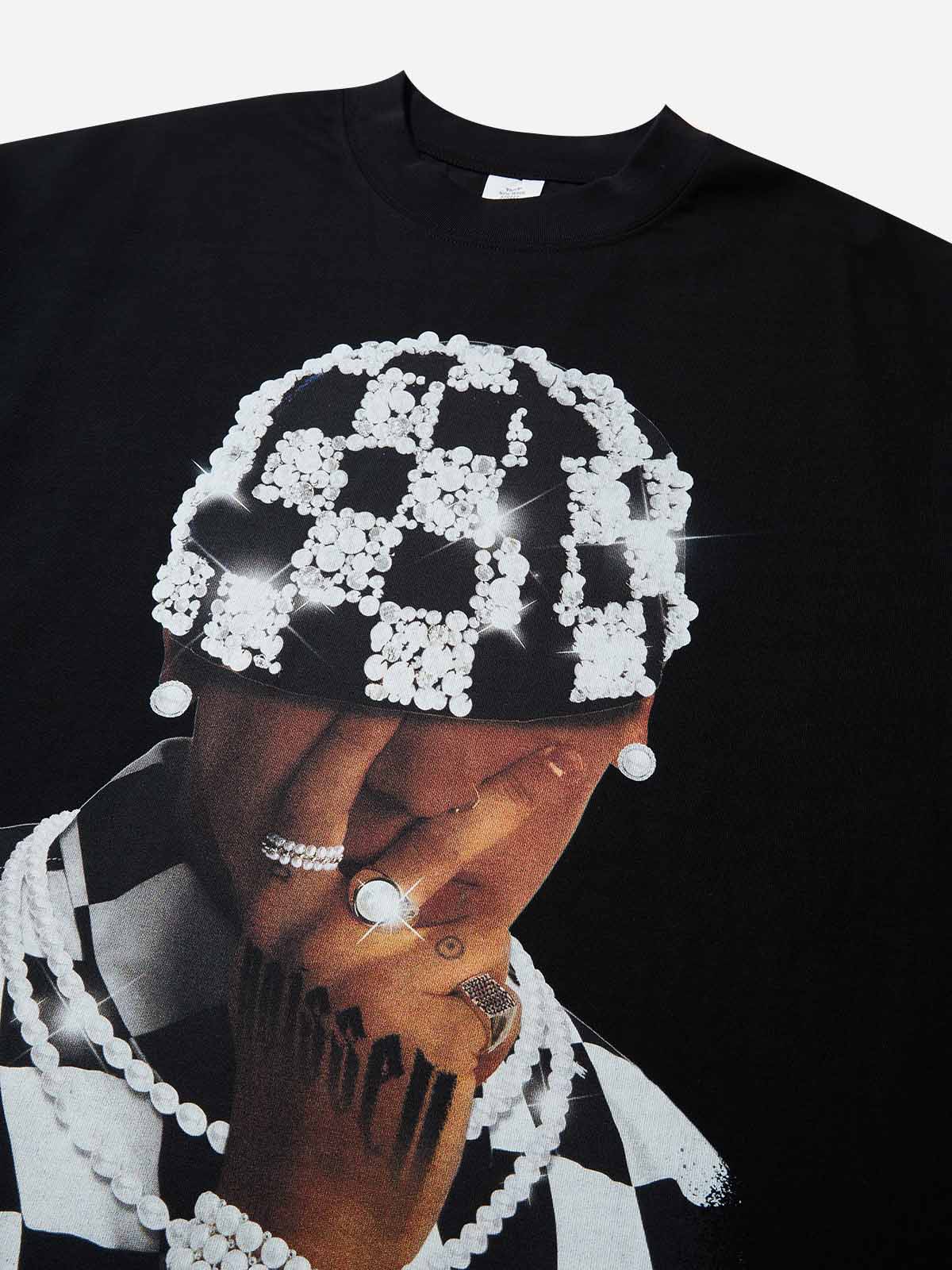 T-SHIRT NOISSEY  BLACK OVERSIZE  ART CAPPELLO PERLE