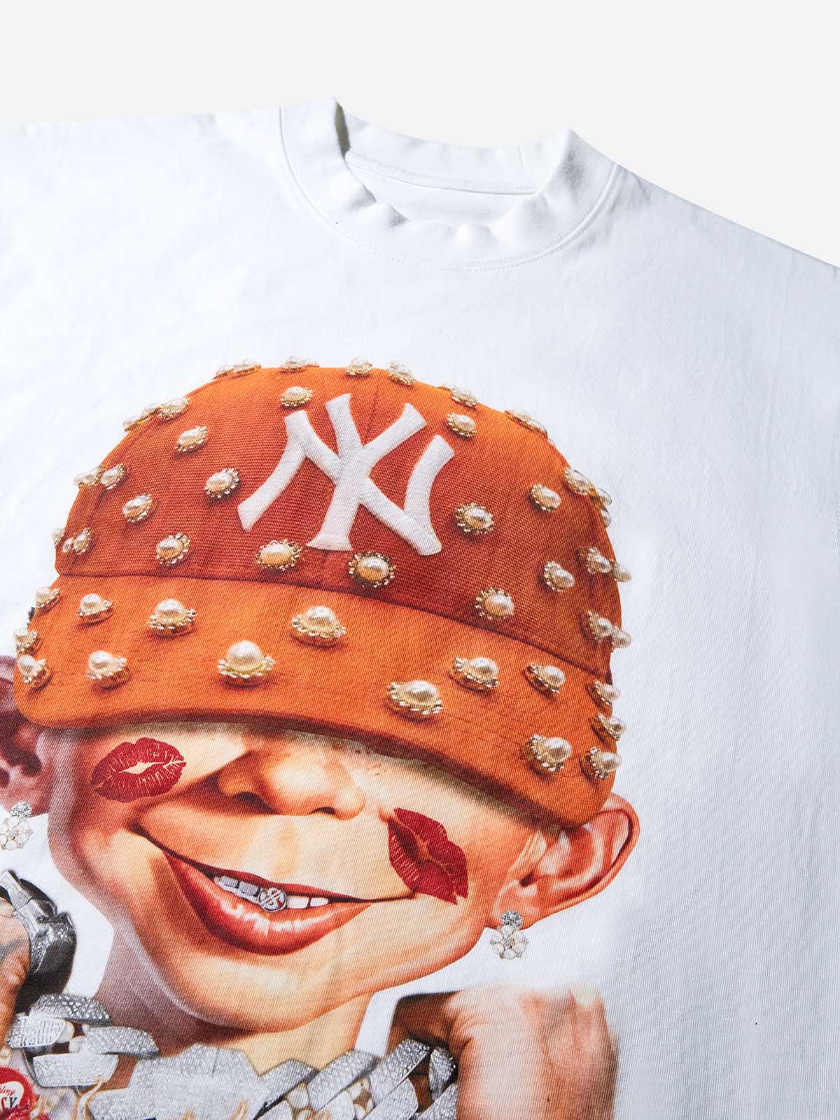 T-SHIRT NOISSEY OVERSIZE BIANCA ART BAD BOY BACI