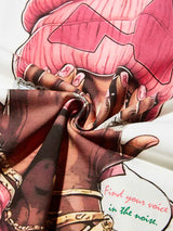 T-SHIRT BOXY  OVERSIZE  STAMPA PINK BEANIE  - NOISSEY