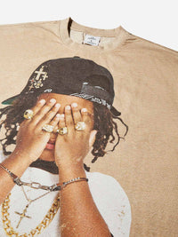 T-SHIRT NOISSEY SABBIA  BOXYFIT OVERSIZE ART HIP HOP KID