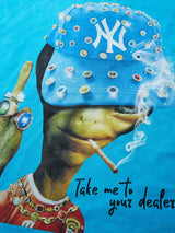 T-SHIRT  BLUE OVERSIZE  TAKE ME TO YUOUR DEALER   -  NOISSEY