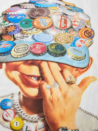 T-SHIRT NOISSEY BAD BOY  BOXY OVERSIZED BIANCA ART CAP AZZURRO  SPILLE