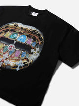 T-SHIRT NOISSEY  BLACK BOXYFIT OVERSIZE ART BOCCA DIAMOND