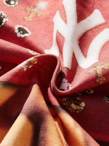 T-SHIRT BOXY  OVERSIZE  STAMPA BAD BOY & RED DIAMOND BEANIE  - NOISSEY