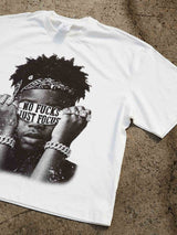 T-SHIRT NOISSEY BOXYFIT OVERSIZE BIANCA ART NO FUCKS JUST FOCUS