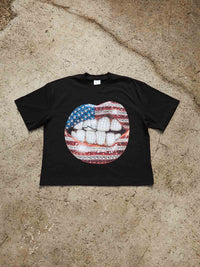 T-SHIRT NOISSEY  NERO  BOXYFIT OVERSIZE ART BOCCA NATIONAL