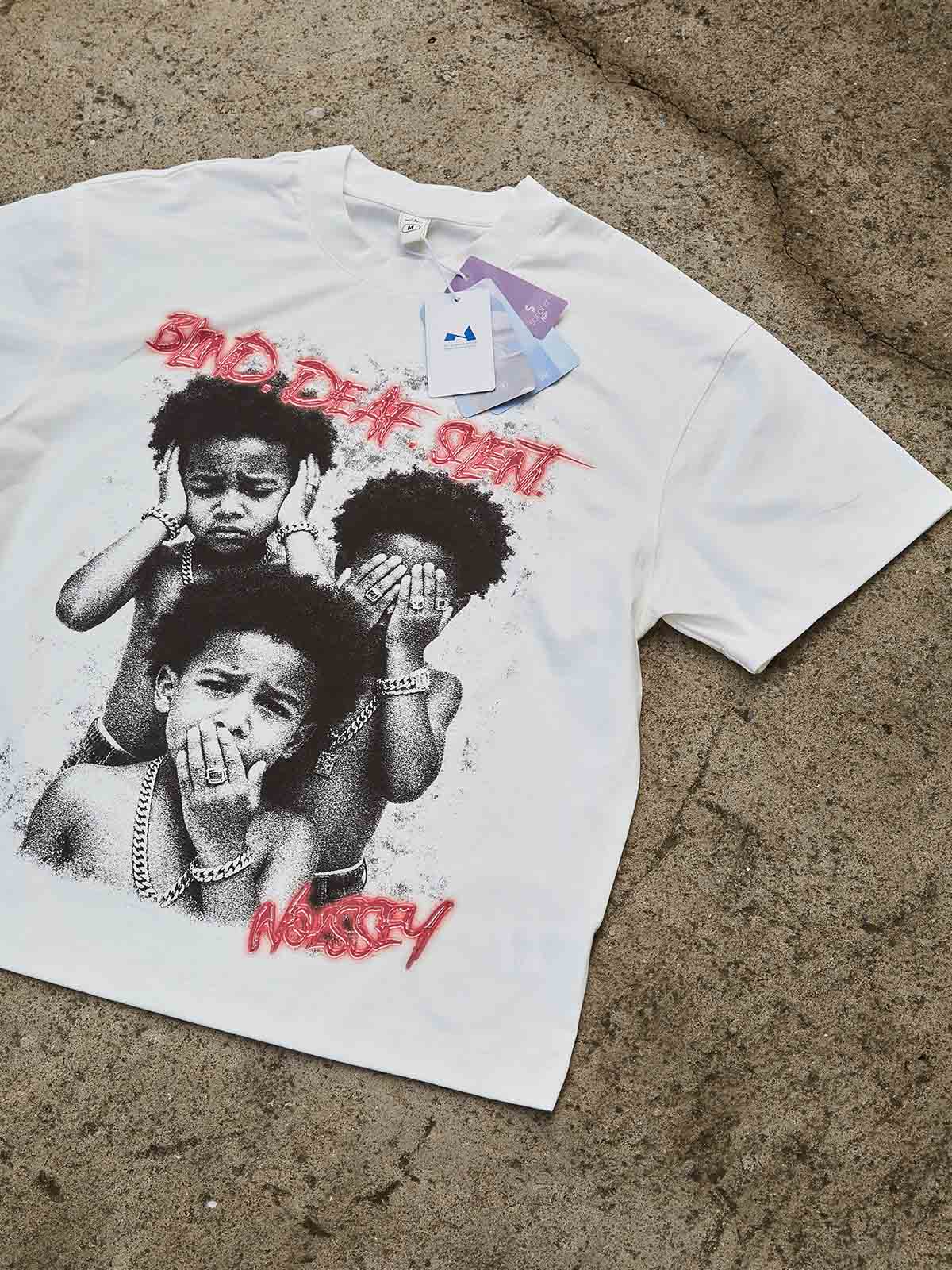 T-SHIRT NOISSEY  BOXY OVERSIZED BIANCA ART 3 CHILD