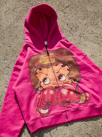 FELPA CON CAPPUCCIO ZIP STAMPA  BETTY BOOP - NOISSEY
