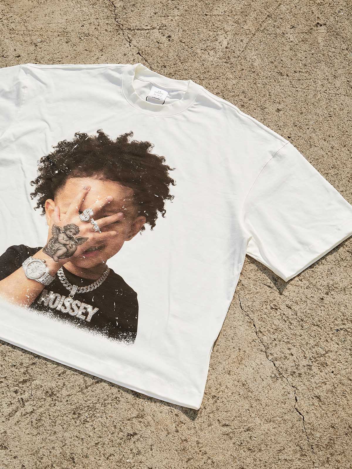 T-SHIRT NOISSEY  BOXY OVERSIZED BIANCA ART REBEL ANGEL