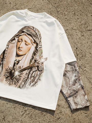 T-SHIRT MANICA LUNGA MADONNA & CAMO   - NOISSEY
