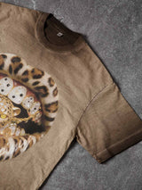 T-SHIRT NOISSEY BROWN OVERSIZE ART BOCCA GOLDEN LEOPARD