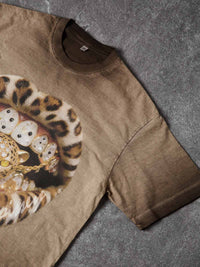 T-SHIRT NOISSEY BROWN OVERSIZE ART BOCCA GOLDEN LEOPARD