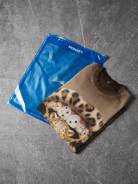 T-SHIRT NOISSEY BROWN OVERSIZE ART BOCCA GOLDEN LEOPARD