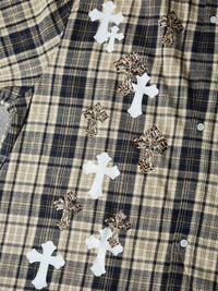 CAMICIA M/M CROPPED NOISSEY CROCI LEOPARD