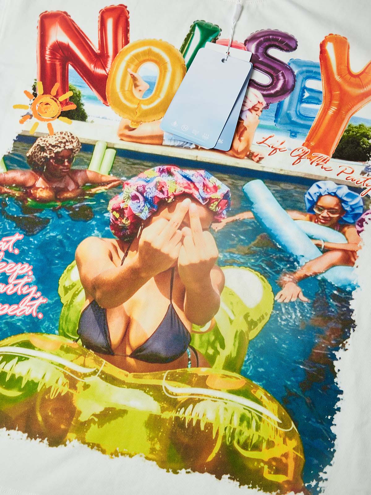 T-SHIRT NOISSEY OVERSIZE BIANCA ART POOL SIDE MANIA