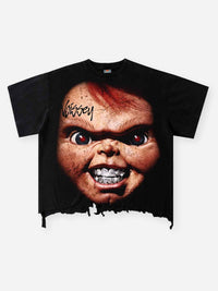 T-SHIRT NOISSEY  BLACK  BOXYFIT OVERSIZE TAGLIO VIVO ART CHUCKY