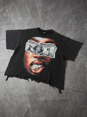 T-SHIRT NOISSEY  BLACK  BOXYFIT OVERSIZE TAGLIO VIVO ART MONEY & GOLD